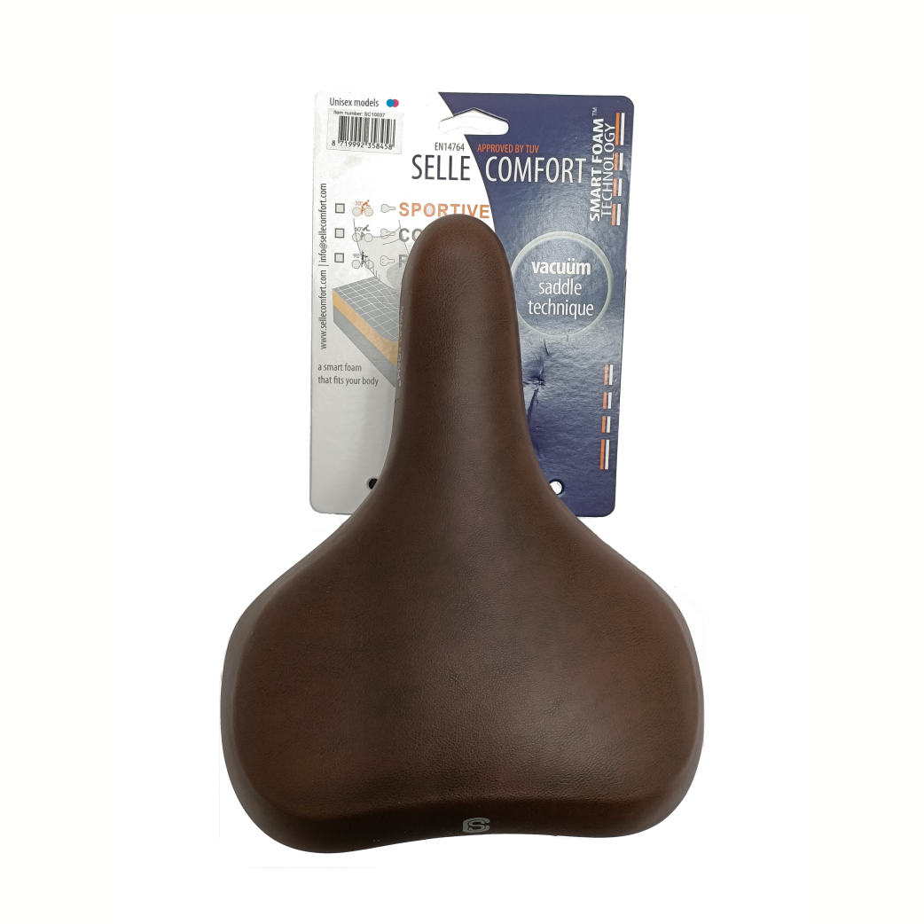 Selle comfort zadel puur bruin traagschuim