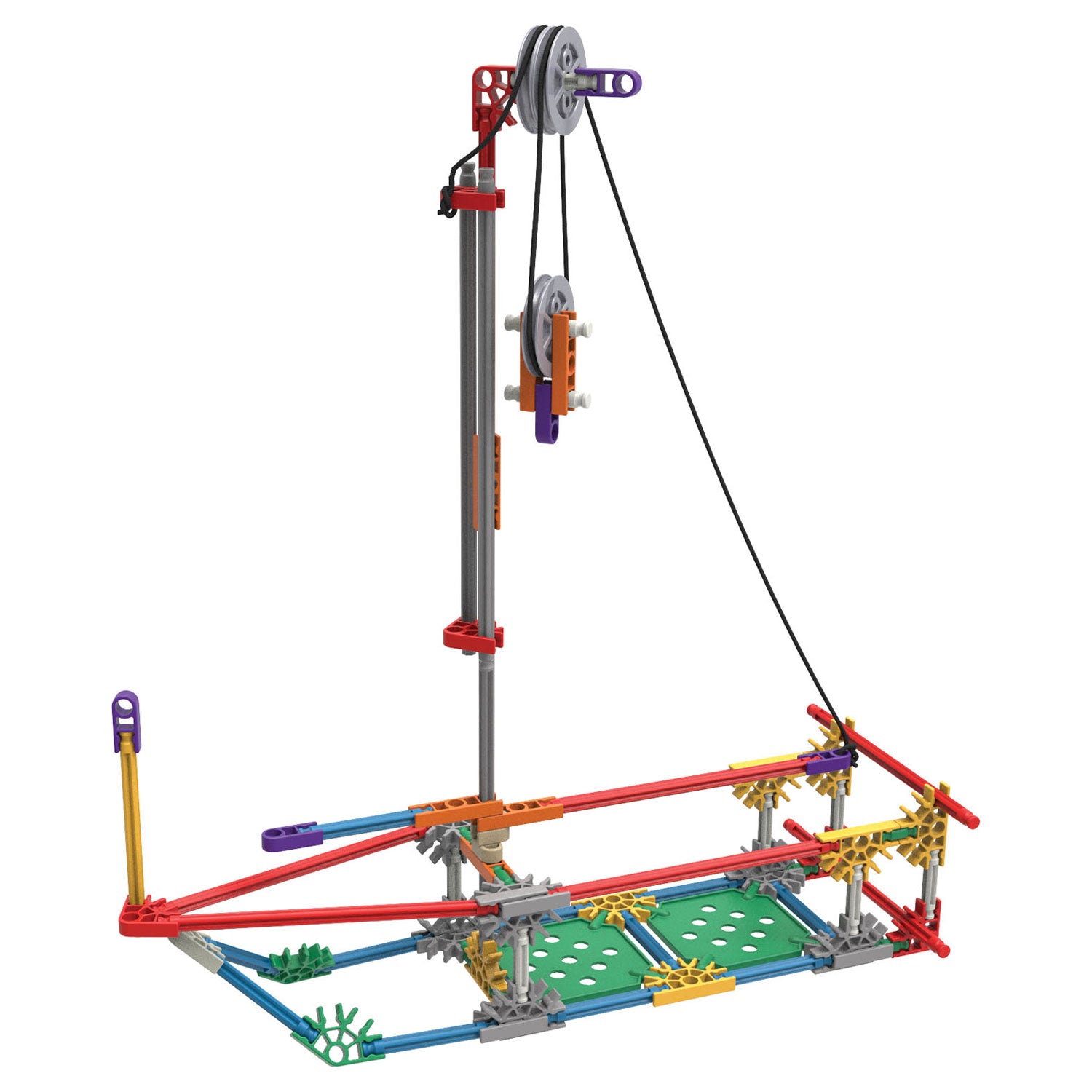 K'nex-stamverkenningen: hefbomen, katrollen en bouwset