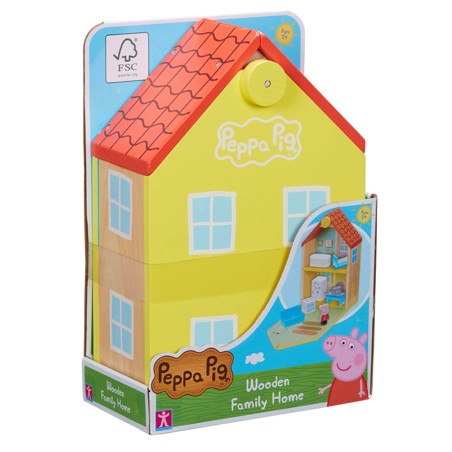 Boti houten poppenhuis peppa pig met accessoires
