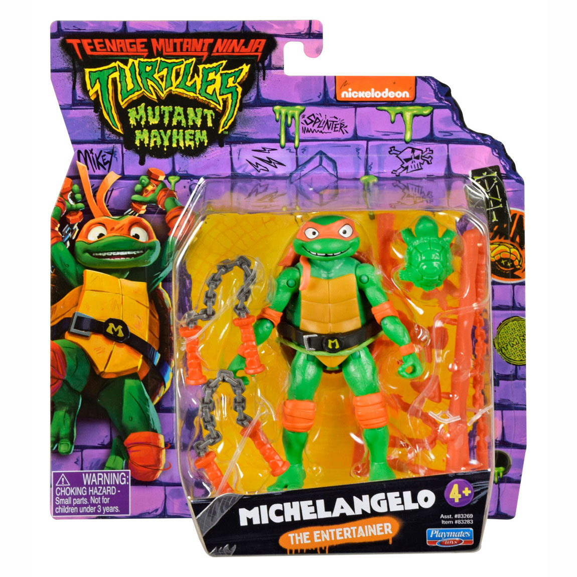 Boti teenage mutant ninja turtles speelfiguur - michelangelo the entertainer