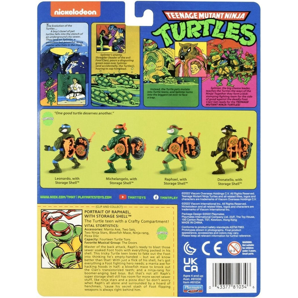 Teenage Mutant Ninja Turtles Speelfiguur met Opberg Schild - Raphael