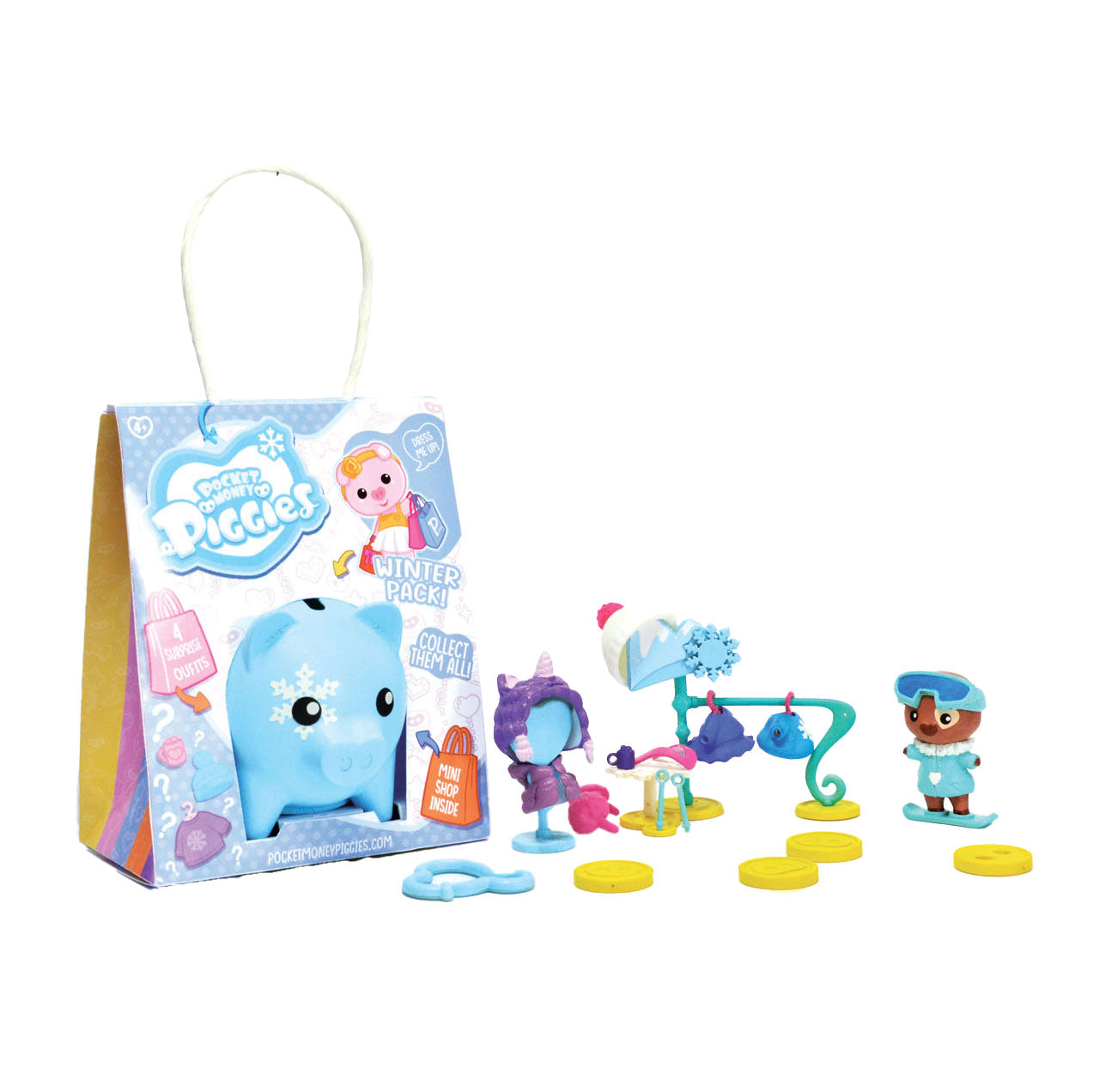 Pockey Money Piggies Speelfiguur met Spaarpot - Winterpakket