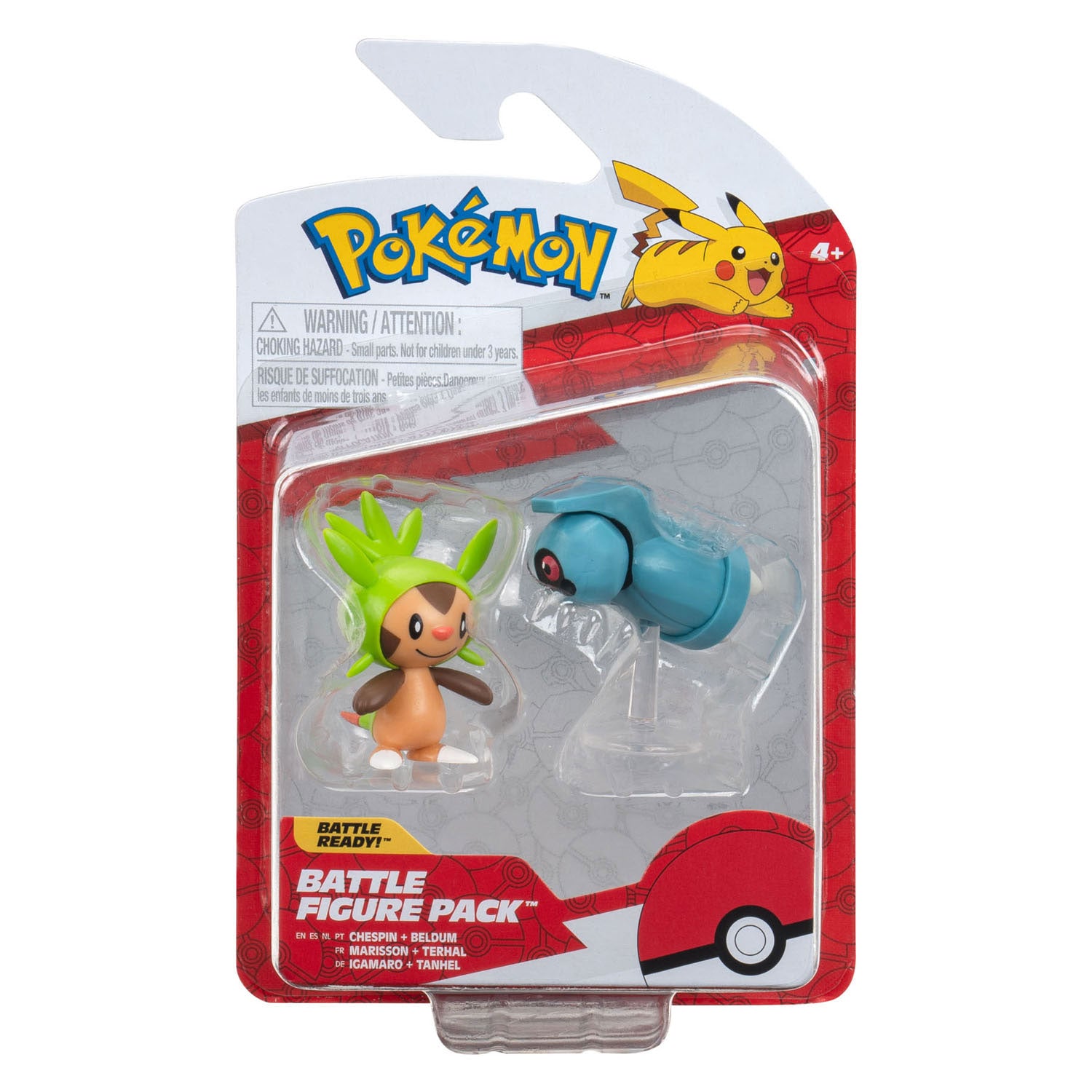 Boti pokémon battle figuren - chespin beldum, 2e.