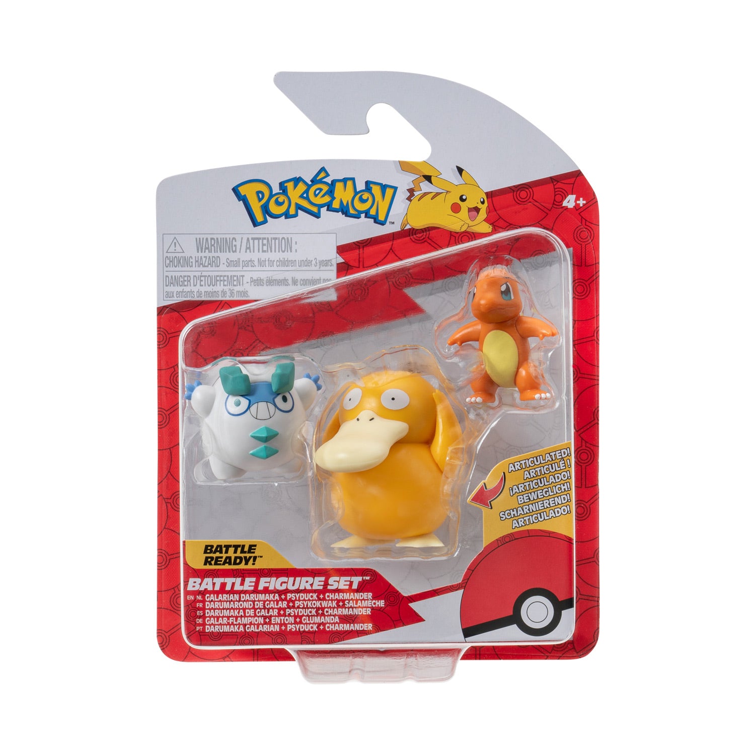 Pokémon Batte Figuurset - Charmander, Galarian, Darumaka, 3st.