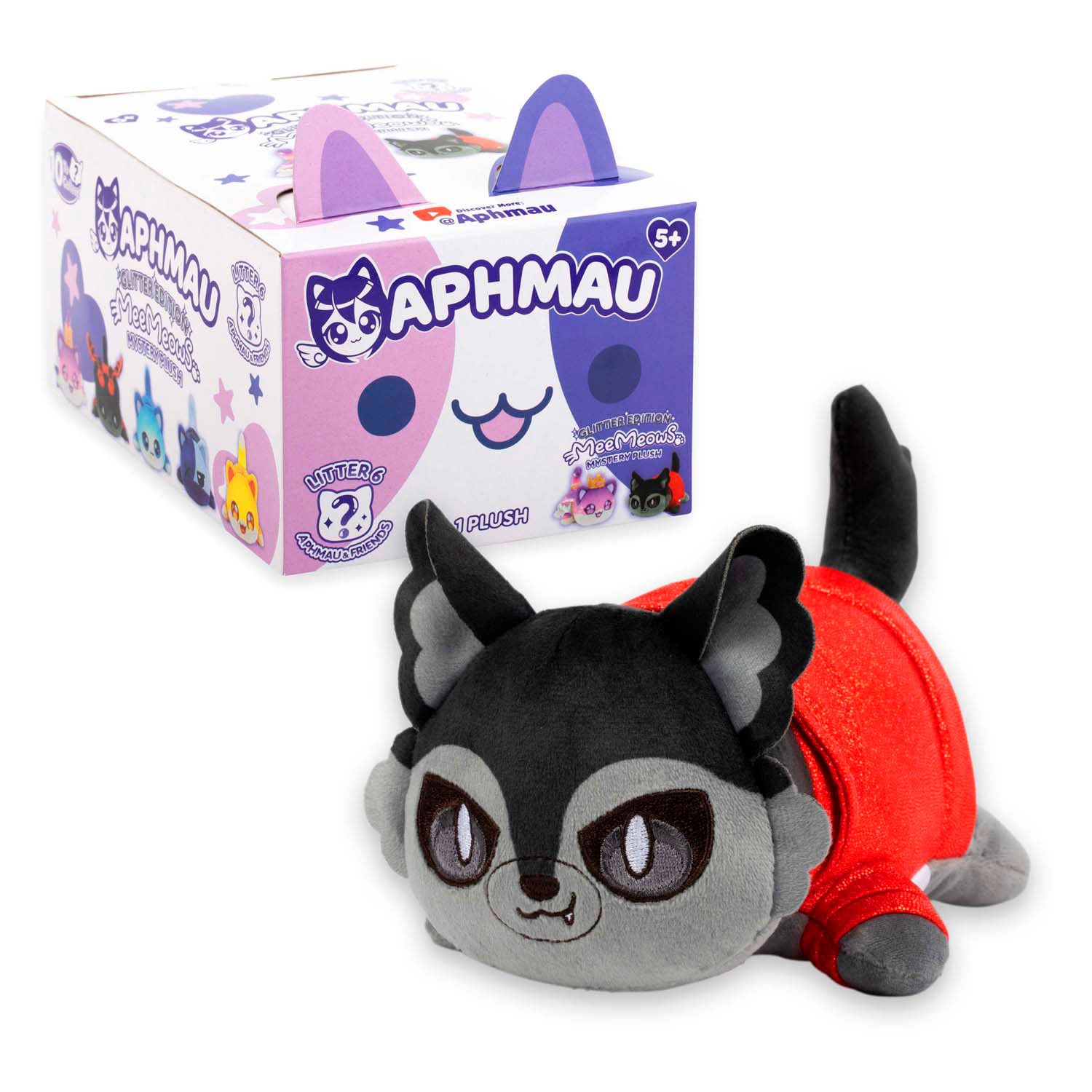 Boti aphmau friends 6 verrassing meemeows knuffel pluche, 15cm