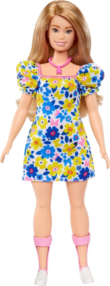Barbie fashionistas - bloemenjurk - pop met syndroom van down