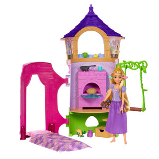 De toren van Disneyprinses pop Rapunzel