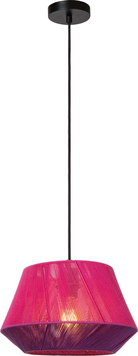 Lucide jessica - hanglamp - ø 30 cm - 1xe27 - roze - japandi