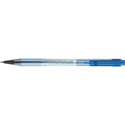Balpen pilot bp-s matic 0,21 mm drukknop blauw