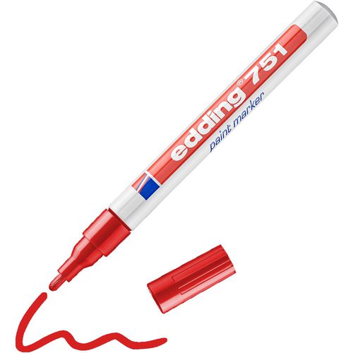 Edding lakmarker 751 841 001 1-2mm rood