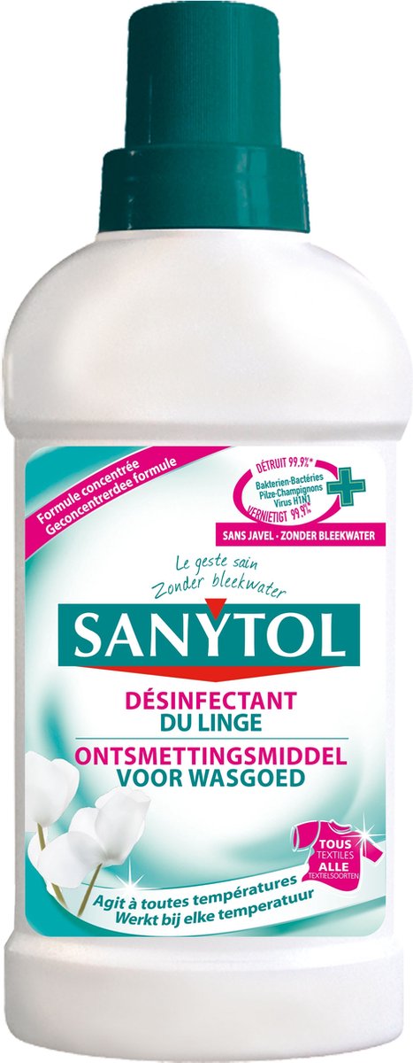Sanytol was toevoeging hygiene - 500 ml - ontsmettingsmiddel voor wasgoed - desinfectiemiddel