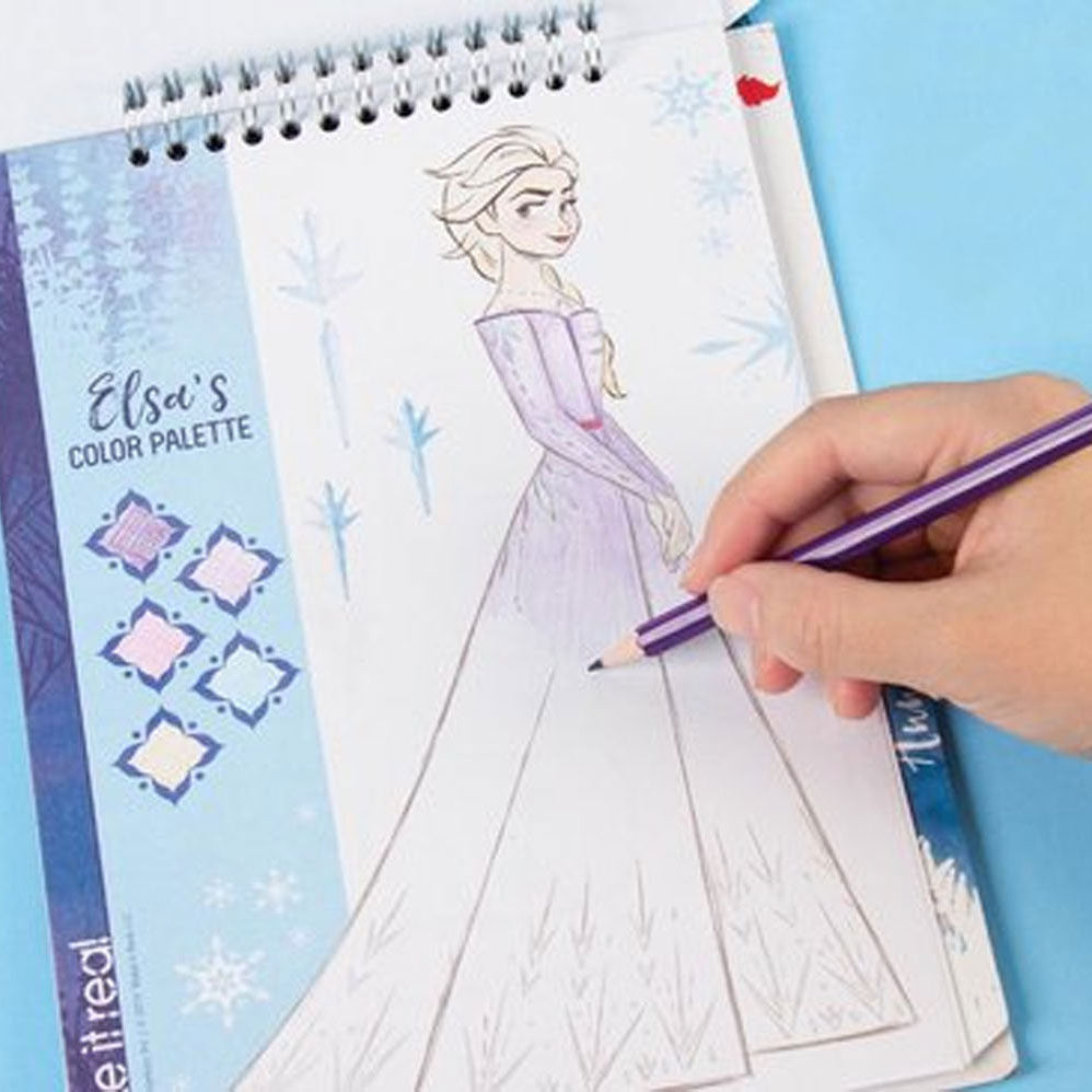 Frozen Schets- en Stickerboek met stencils