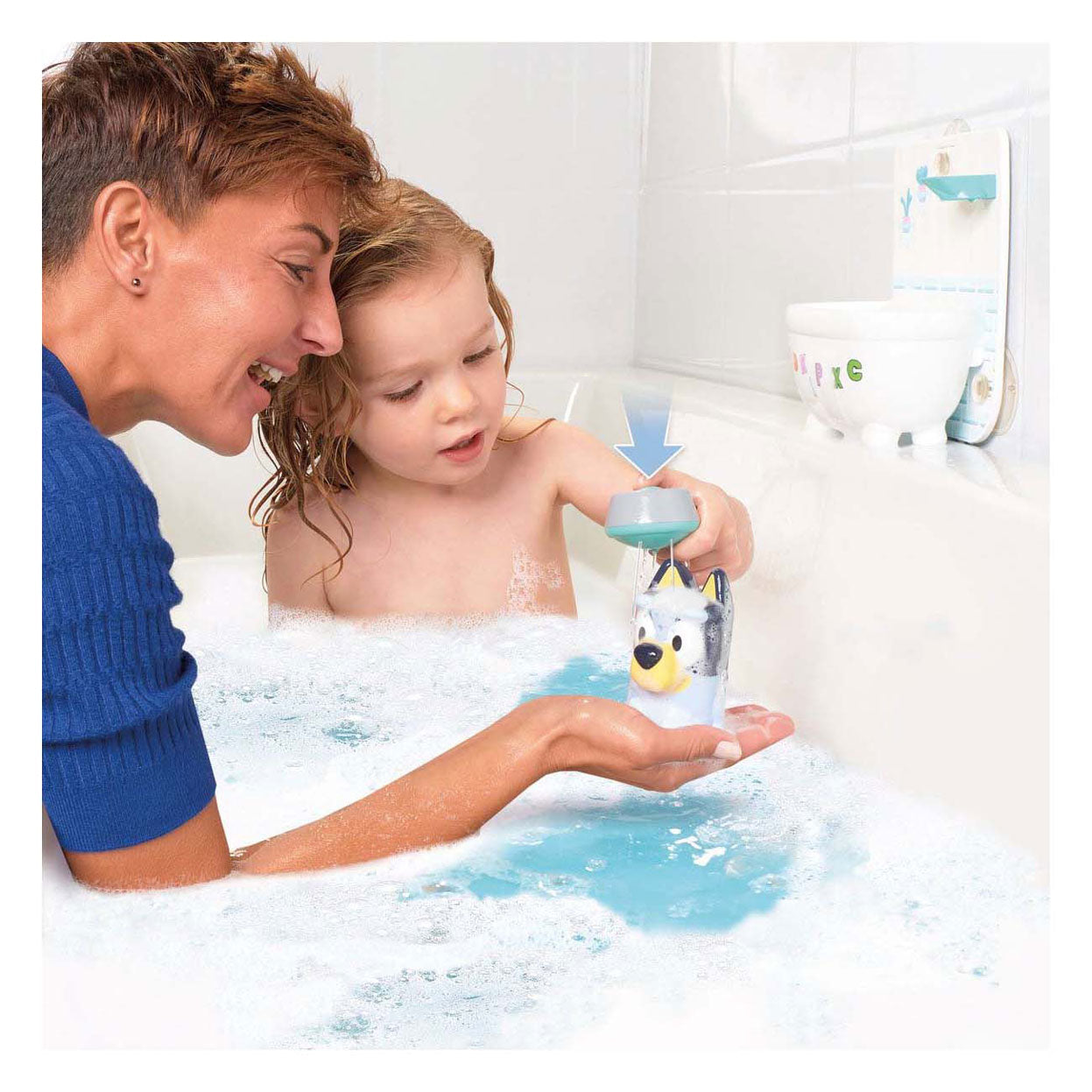 Tomy bluey shower scrub bluey