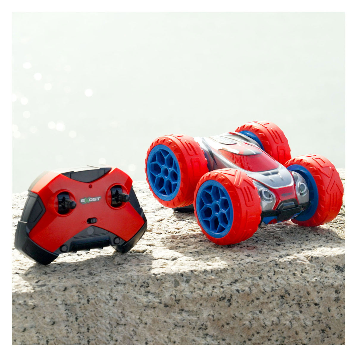 Exost rc 360 cross mx rood - rc auto - bestuurbare auto - lichtgevende koplampen