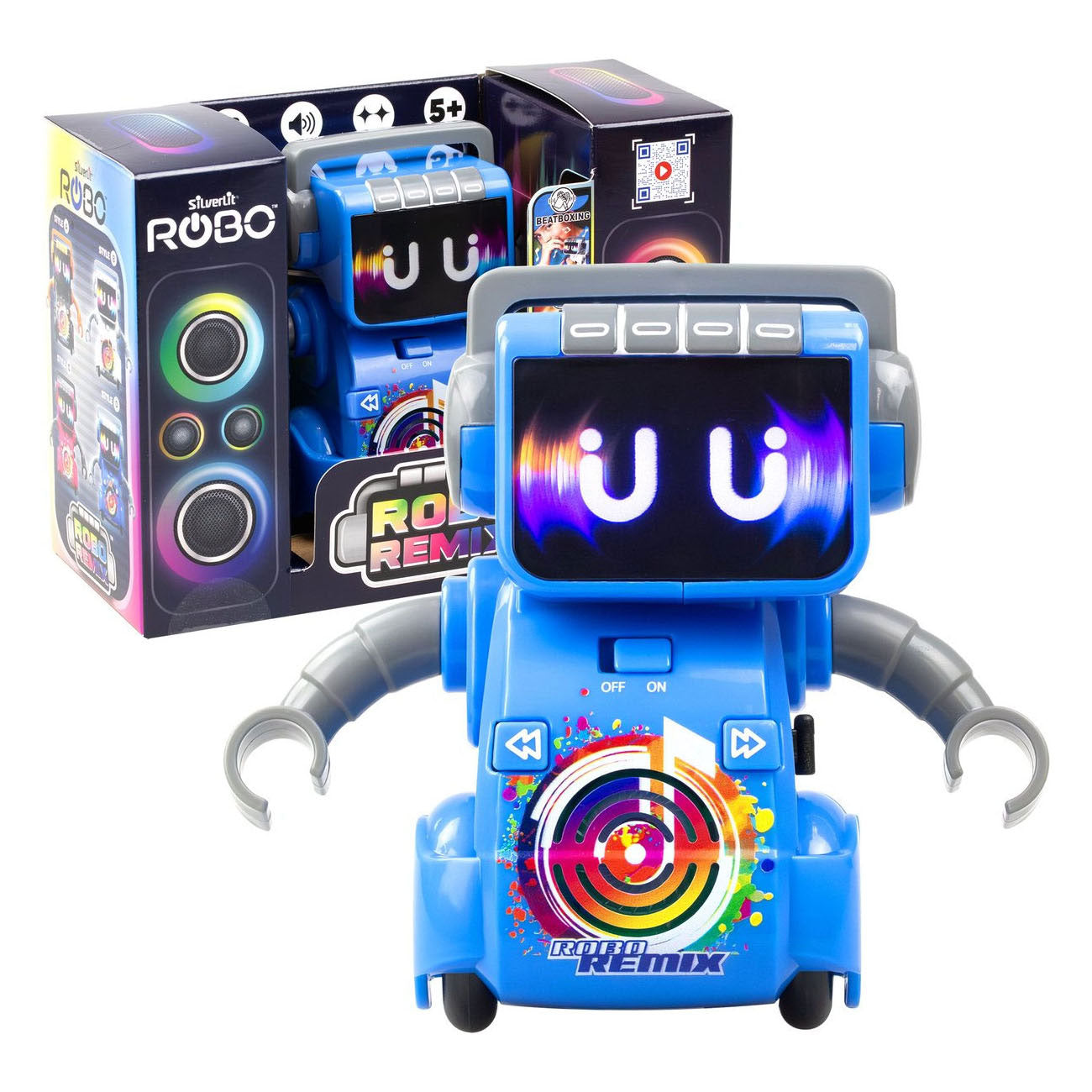 Silverlit robo remix blauw dansrobot - met licht en geluid