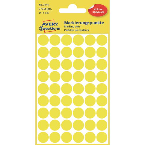 Markeringspunten avery geel 3144