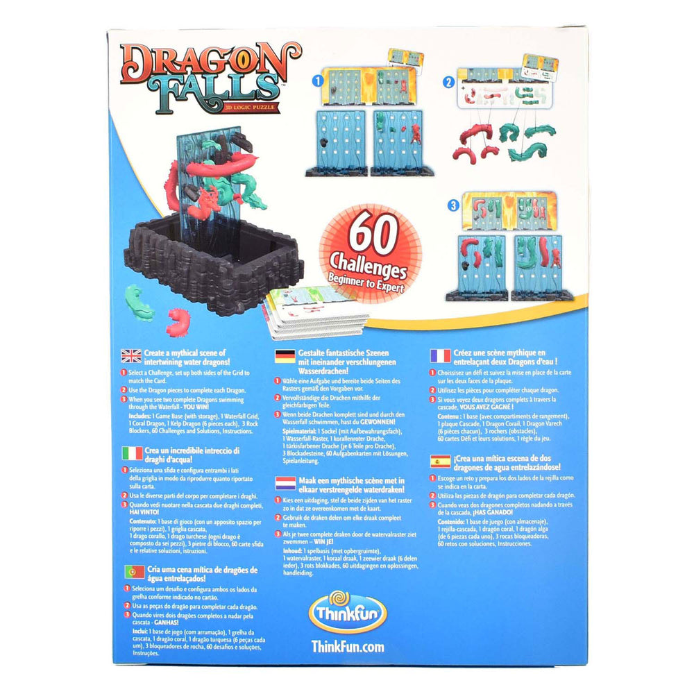 Thinkfun dragon falls 3d denkpuzzel, 60 challenges