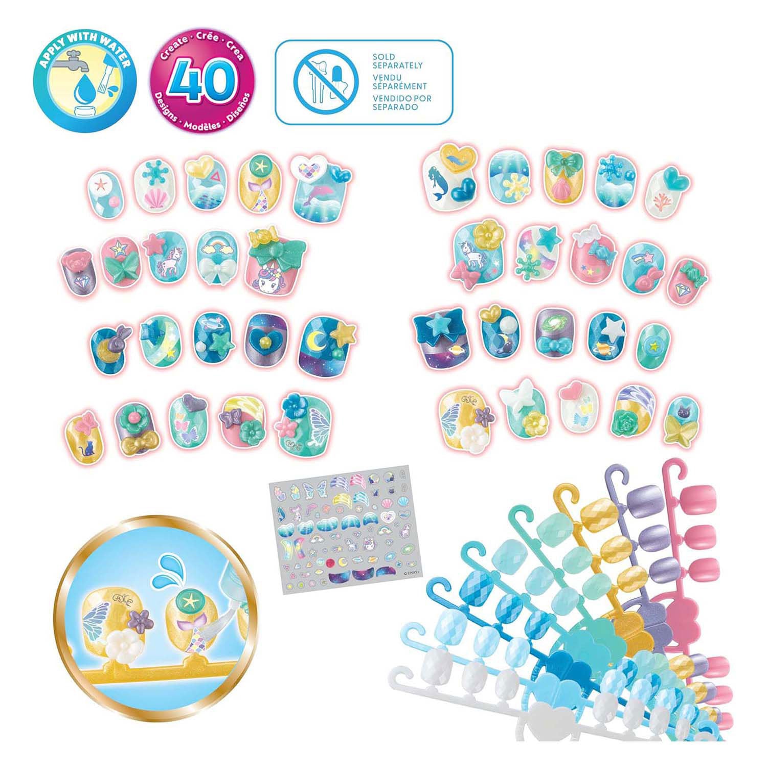 Aquabeads magische navulling nagelset- 40 nagels
