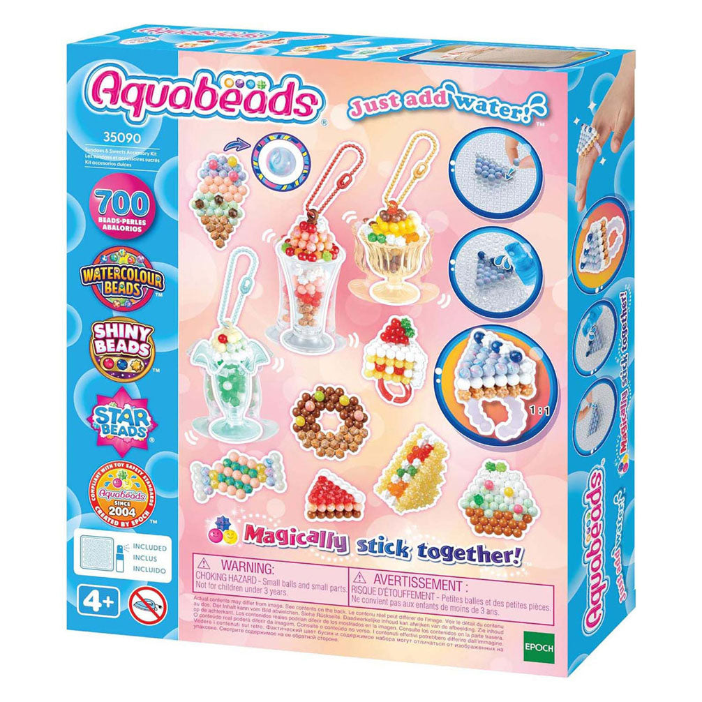 Aquabeads knutselset zoete accessoires- complete knutselset 700 parels in 31 kleuren