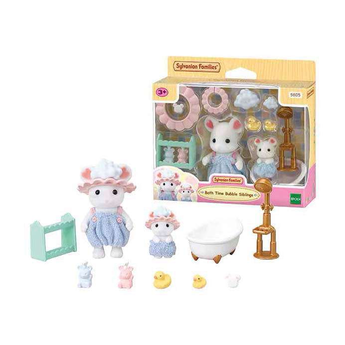 Epoch sylvanian families 5805 bubbel badtijd broer zus