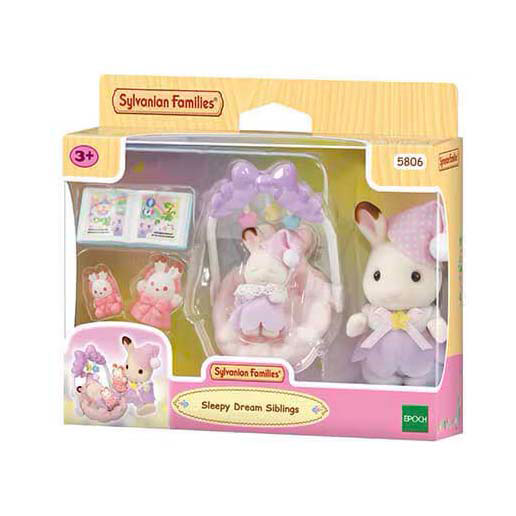 Epoch sylvanian families 5806 slaperige droomset broer zus