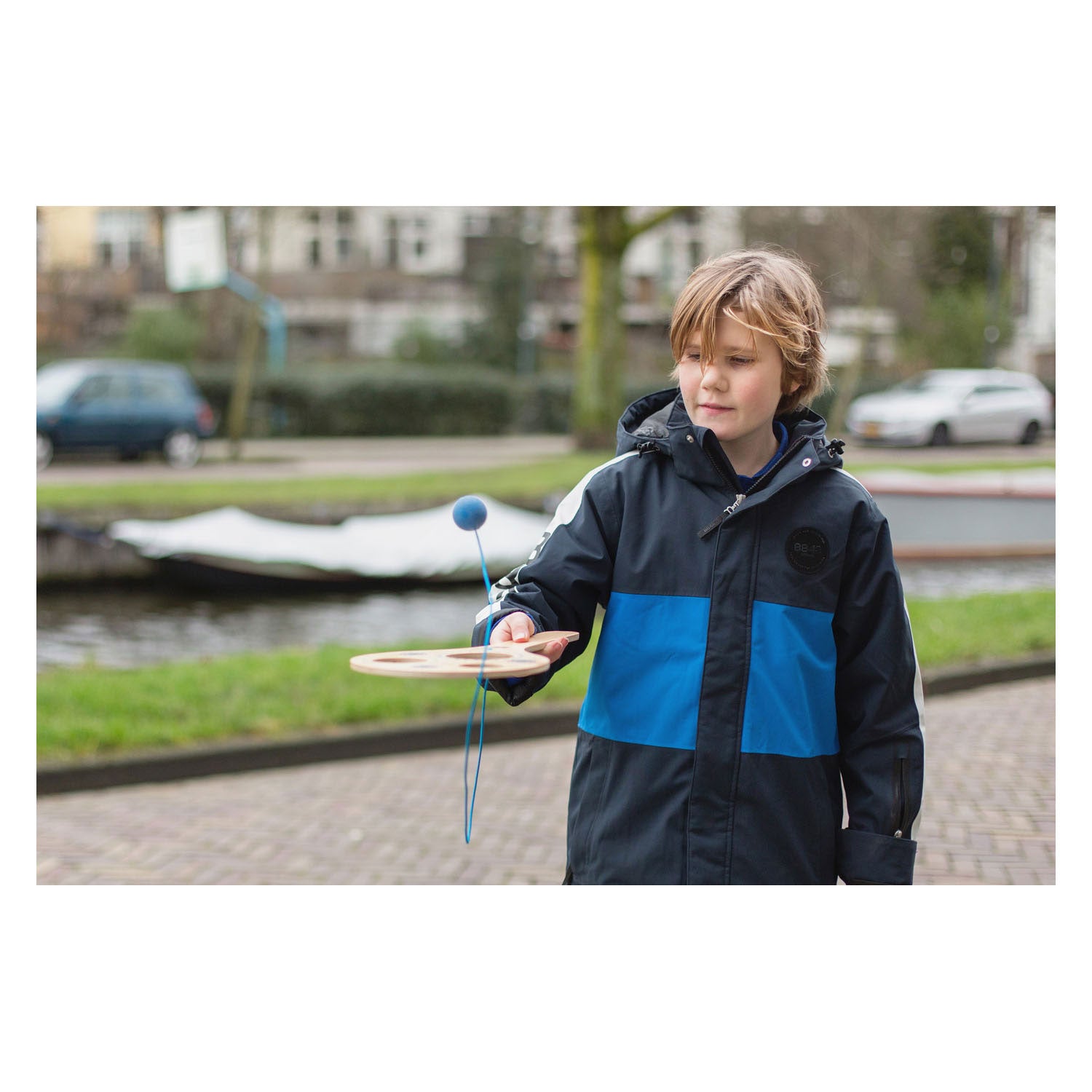 Bs speelgoed zwaai en swing houten racket - buitenspel
