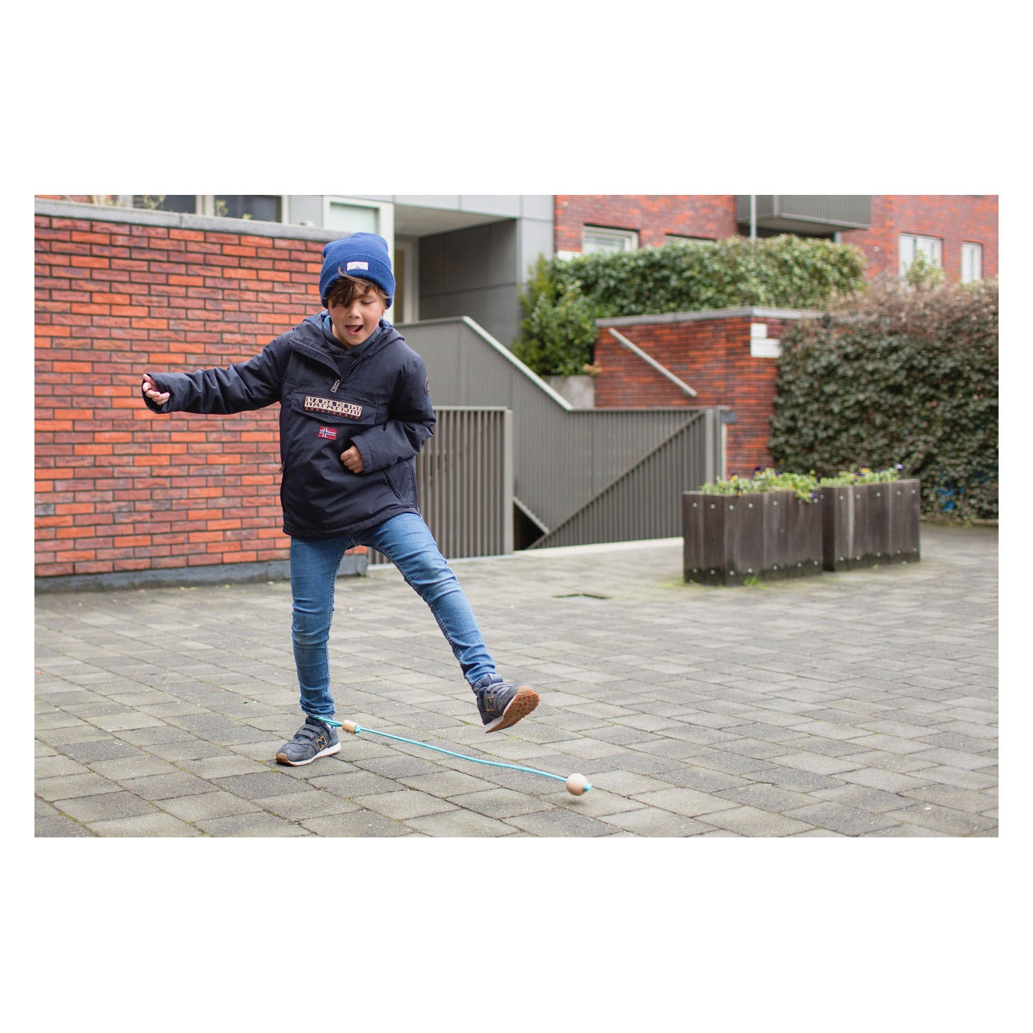 Bs toys enkelspringbal blauw