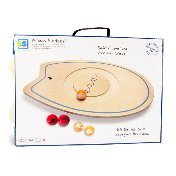 Bs toys buitenspeelgoed balansspel surfbord - 50 cm - speelgoed hout - balansspeelgoed - evenwichtsspel - cadeau kind