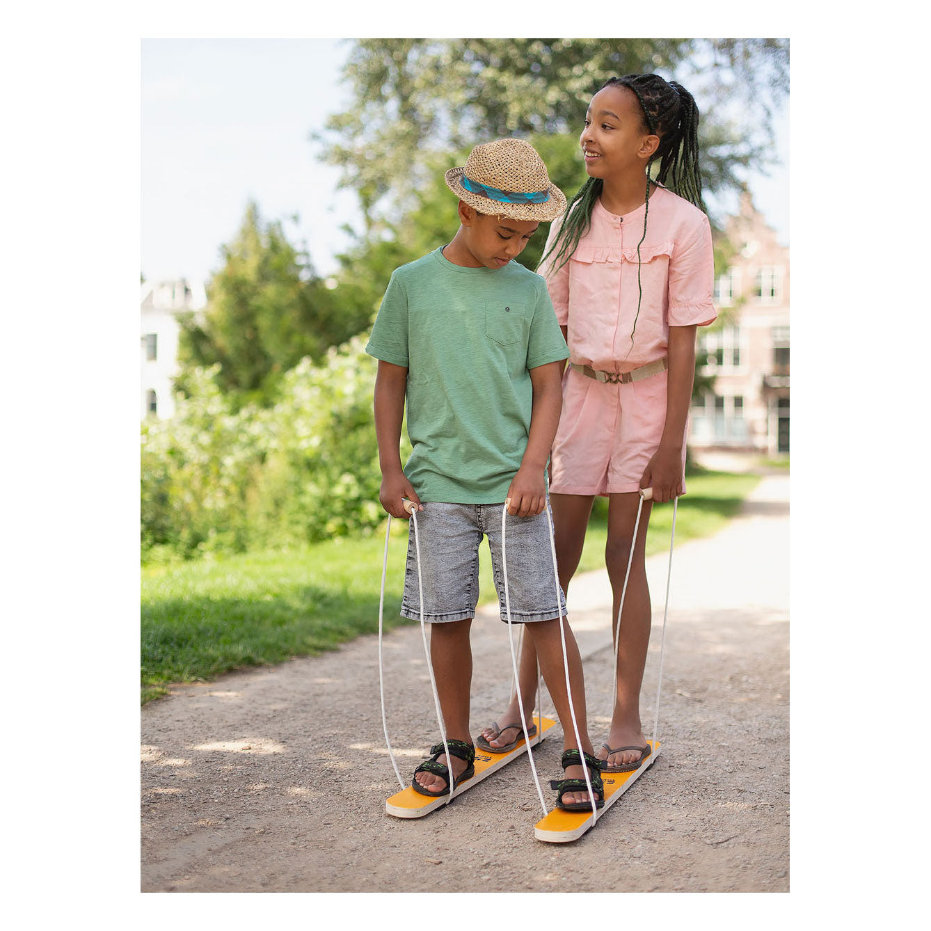 Bs speelgoed houten loopski's voor 2 personen, 90cm