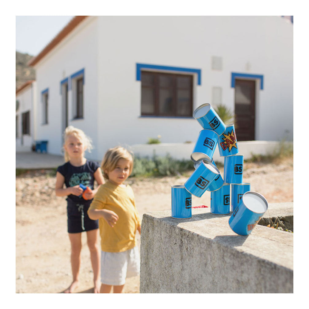 Bs speelgoed blikwerpen blauw, 13dlg.