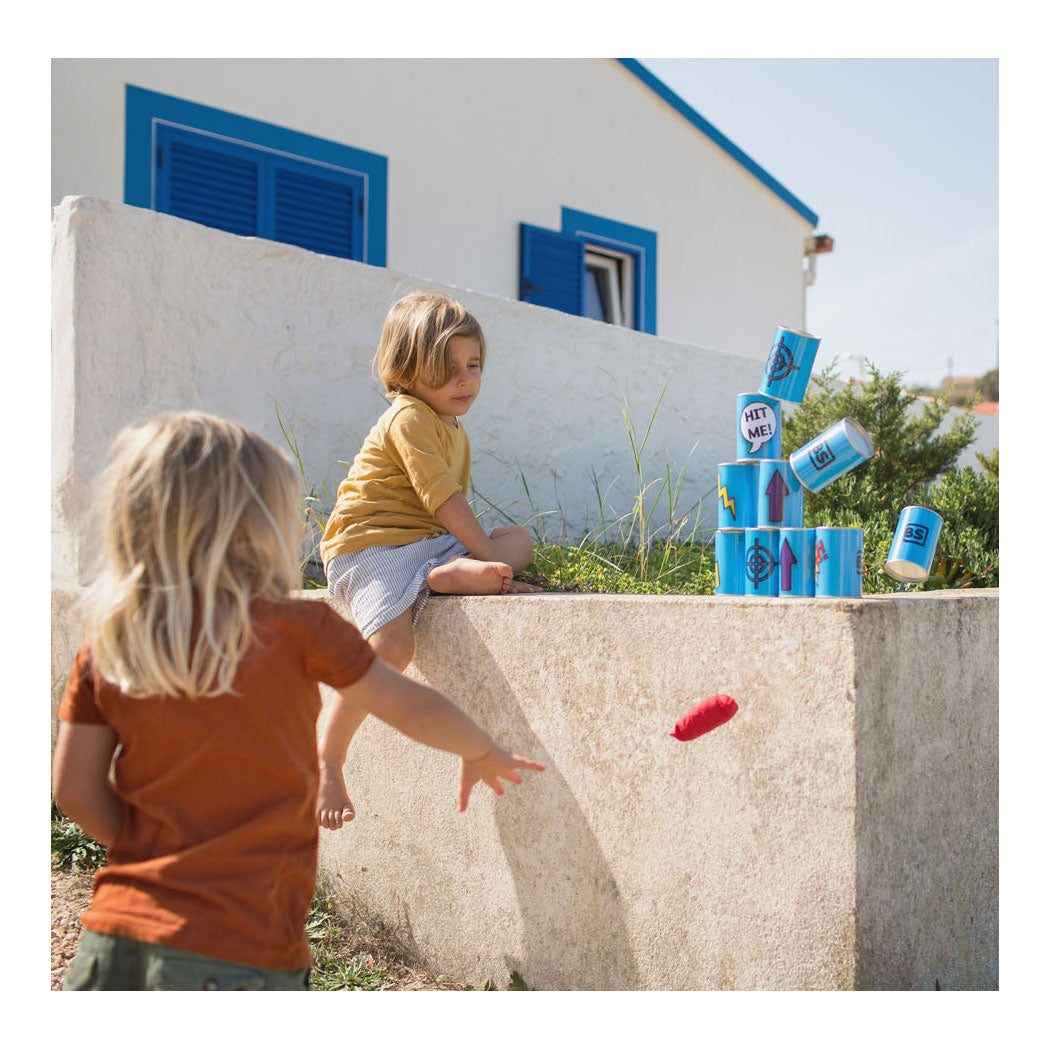 Bs speelgoed blikwerpen blauw, 13dlg.