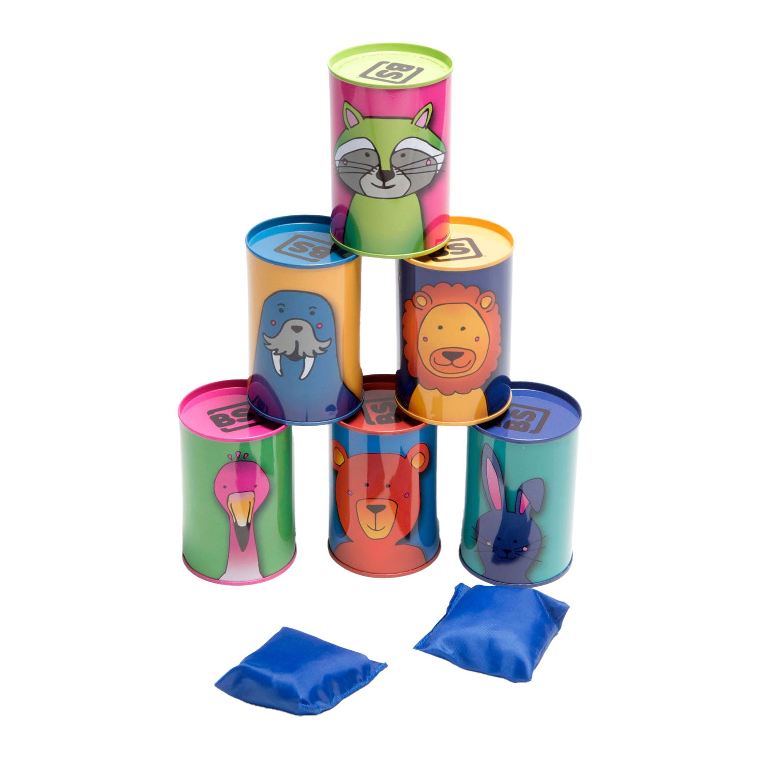 Bs speelgoed blikwerpen wildlife, 9dlg.