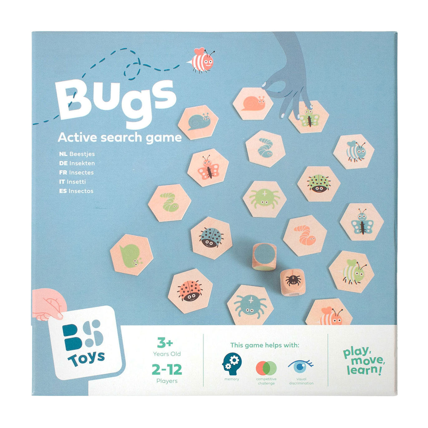 Bs speelgoed houten beestjes zoekspel, 20dlg.