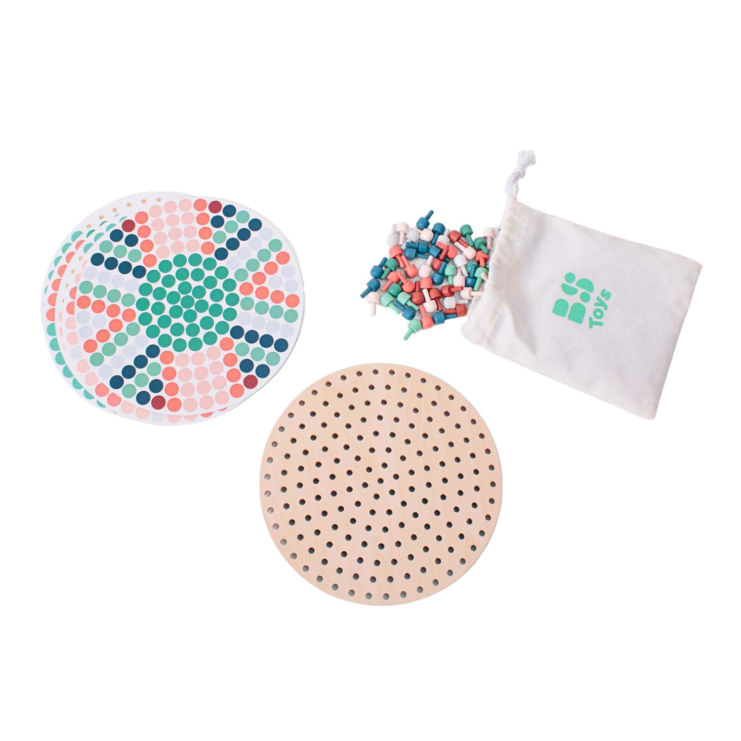 Bs speelgoed spel mozaiek pin bord hout