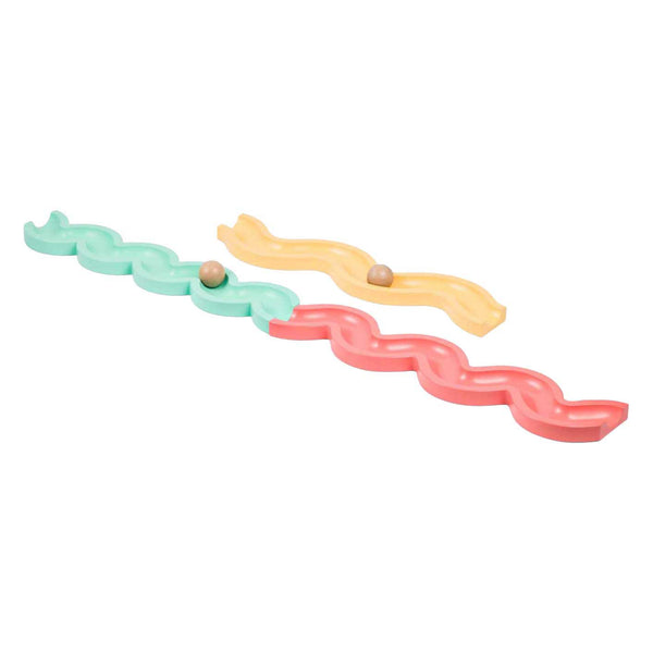 Bs toys houten ballenbaan geef door en speel - 4dlg.