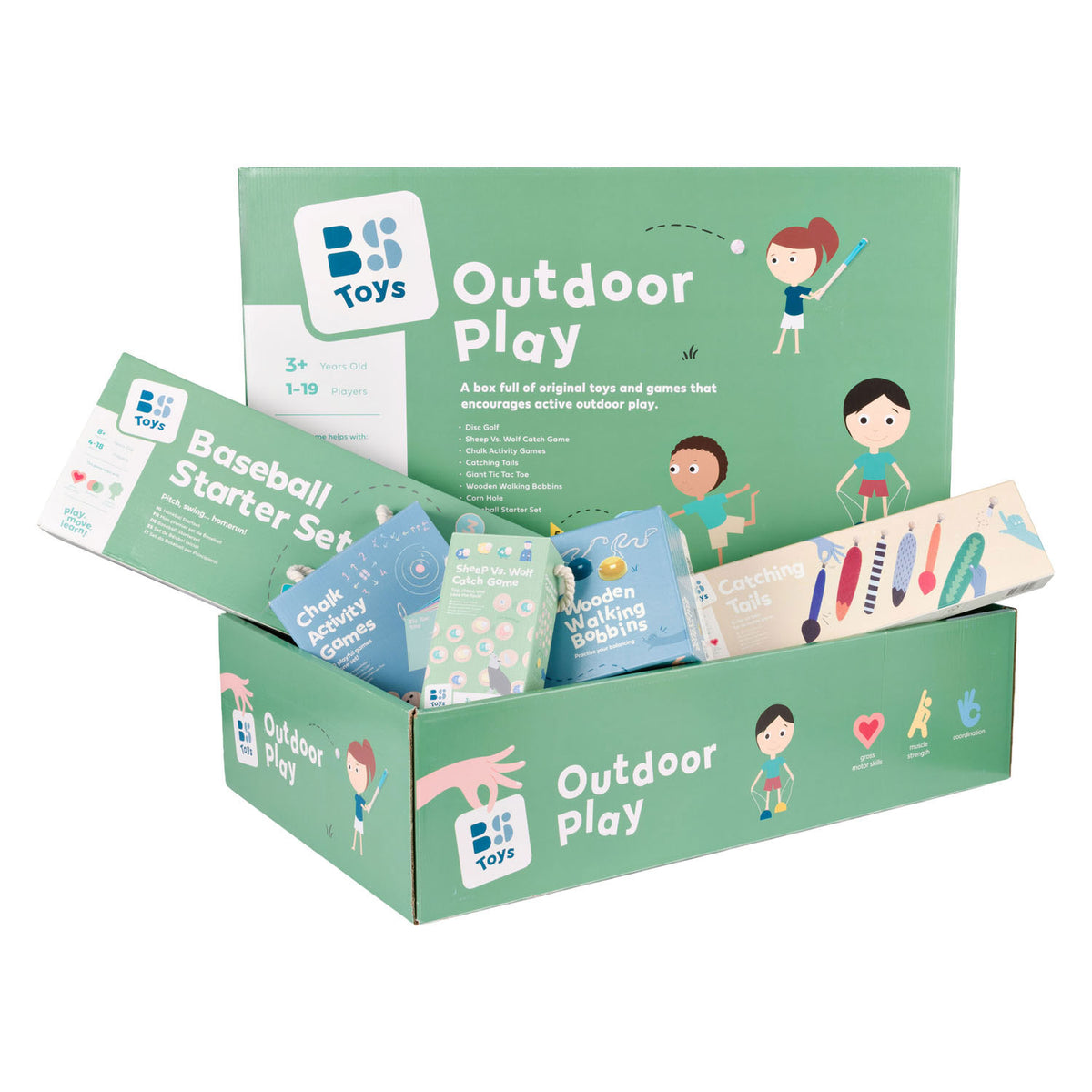 Bs toys bs toys outdoor play spelbundel – 8 actieve buiten- en binnen spellen voor kinderen