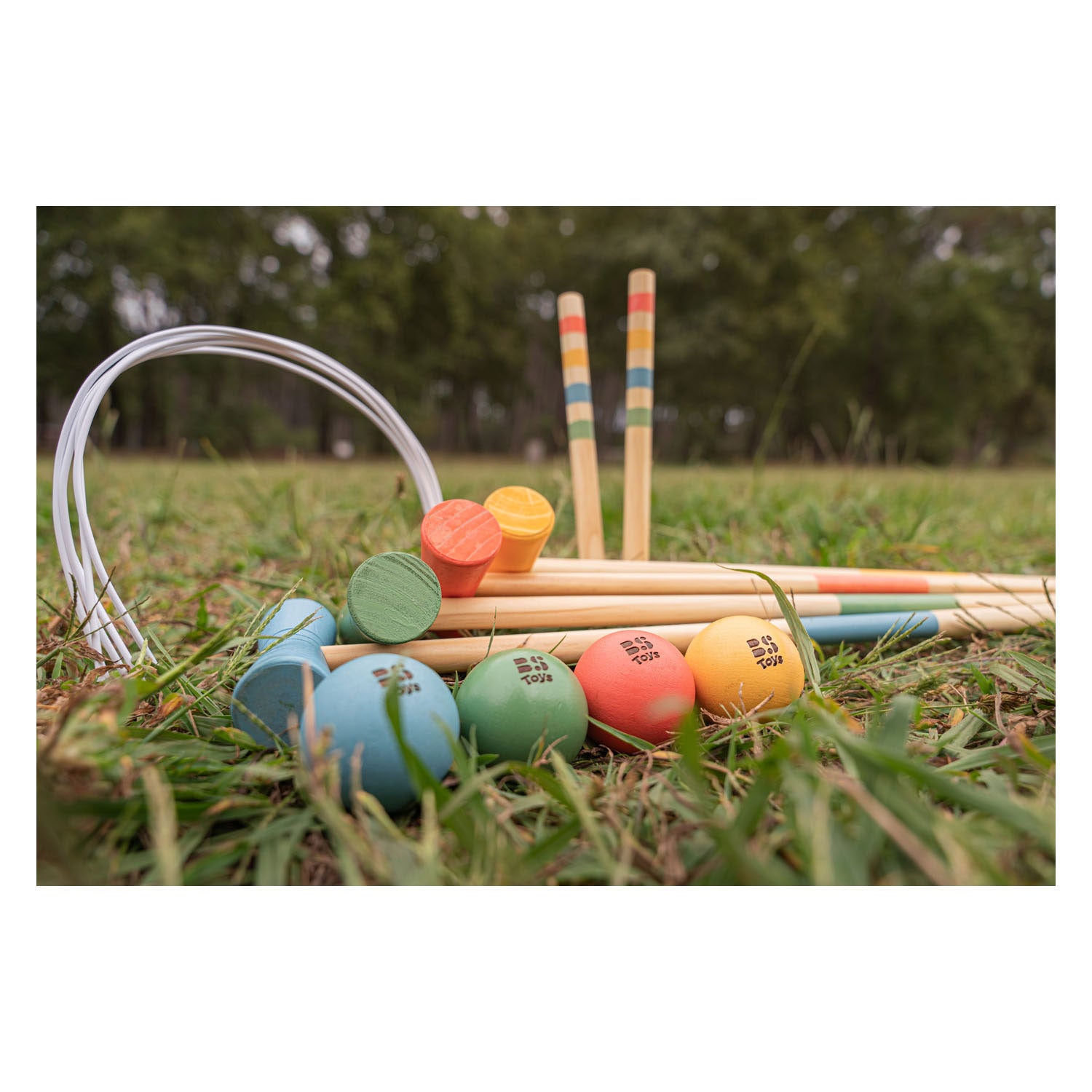 Bs toys – croquetspel – kindersportset met croquethamers en ballen – vanaf 3 jaar