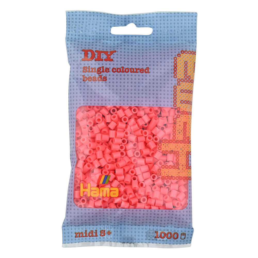 Hama midi strijkkralen - rood pastel (044), 1000st.