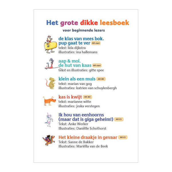 Uitgeverij kluitman het grote dikke leesboek voor beginnende lezers - avi-start, m3 en e3