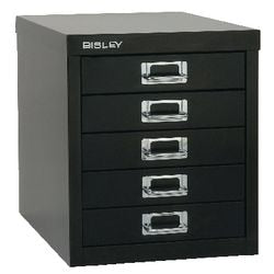 Ladenkast bisley 5 laden a4 zwart