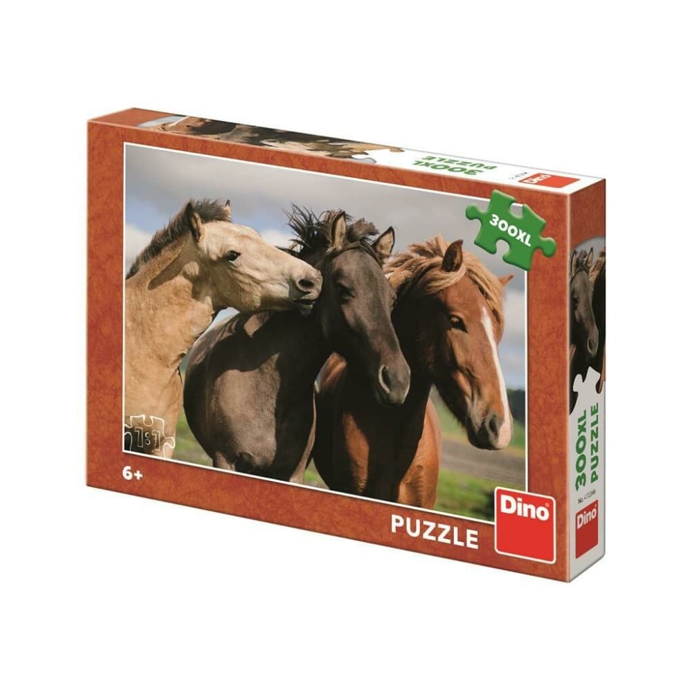 Dinotoys dino puzzel - 3 prachtige paarden - 300 xl stukjes