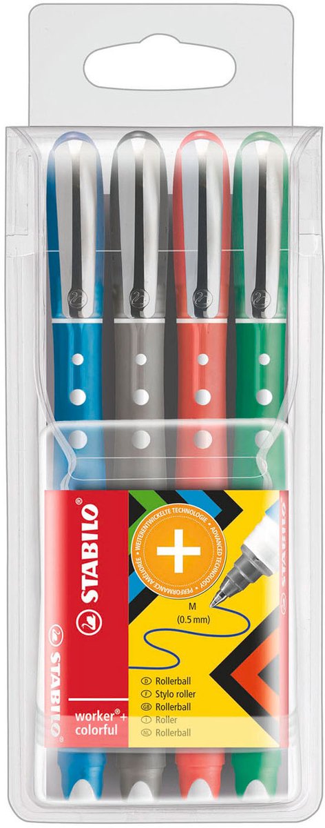 Stabilo worker colorful rollerpen - 4dlg.