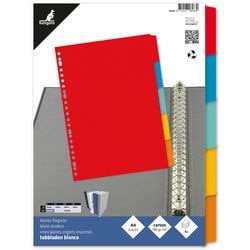 Gekleurde tabbladen kangaro p405m karton a4 180g m2 5-delig 23-gaats recycled