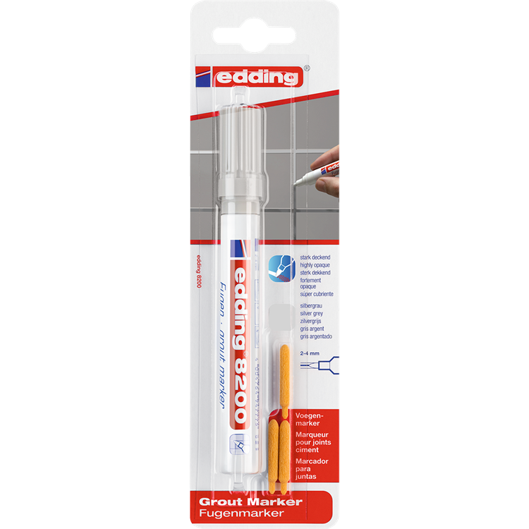 Edding 1006770 - e-8200 1 voegenmarker grijs | 5 stuks