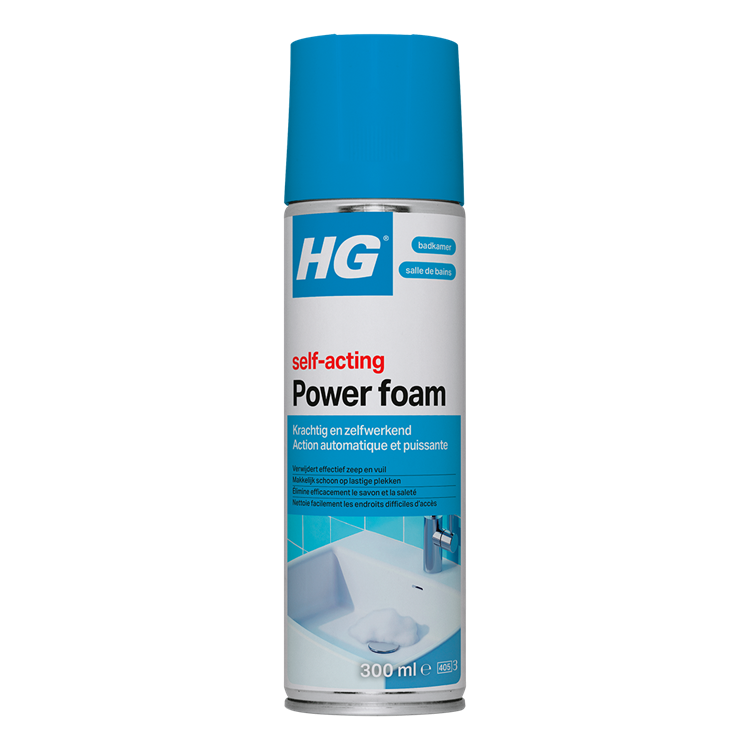 Hg - badkamer - badkamerreiniger - power foam badkamer - zelf-activerend - 300 ml - 1 stuk