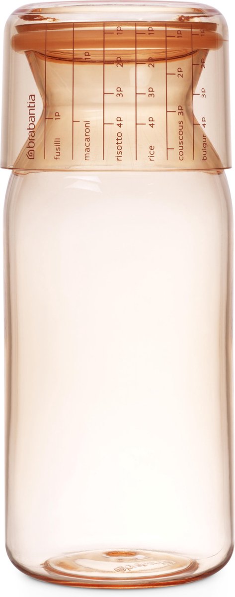 Brabantia voorraadbus met maatbeker - 1,3 l - pink
