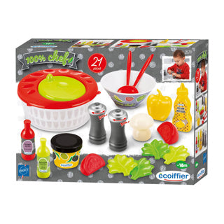 Ecoiffier saladebox met ingrediënten 21-delig