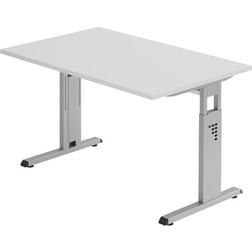 Desk straight height adjustable c-leg walnut 1200x800x680-760mm