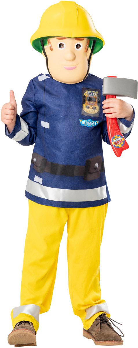 Rubies - brandweerman sam kostuum (5-6 jaar)