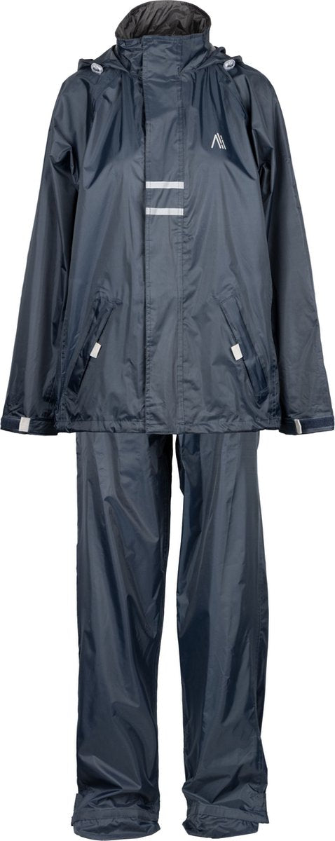 Ralka regenpak waterdicht ademend - junior - reflectie - marine - 116